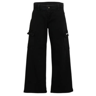 Palm Angels Jeans Cargo Neri In Denim Con Logo PGCA026S26FAB001/110