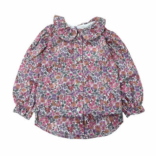Coccodè Camicia in popeline con fantasia floreale da bambina C62141J