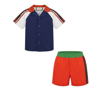 Gucci Completo In Popeline Per Neonato 546862-XWAAN