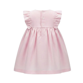 Lalalù Vestina Rosa In Misto Lino Per Neonata VTL0021R