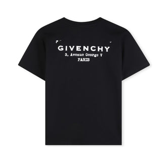 Givenchy T-shirt Nera Con Logo Per Bambini H31075/09B