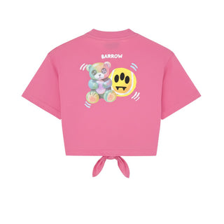 Barrow T-shirt Rosa A Maniche Corte Con Stampa S6BKJGTH140-311