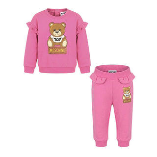 Moschino Tracksuit with crewneck sweatshirt and applied logo and symbol MDK02K