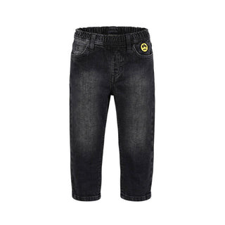 Barrow Jeans In Denim Nero Con Logo F6BKUNDP193-411 Per Neonato