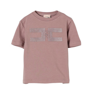 Elisabetta Franchi T-shirt in jersey a maniche corte con logo EGTS100.0