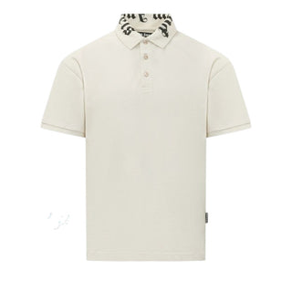 Palm Angels Polo Avorio In Piquet Con Logo PMGB012S26FAB003