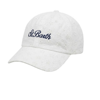 Mc2 Saint Barth Cappelli Da Baseball Jr In Cotone Sangallo Bianco BASB0008/00238L Per Bambina