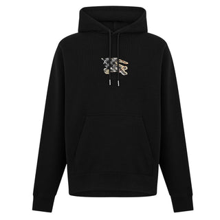 Burberry Felpa Nera Con Cappuccio E Patch Cavaliere 8116060