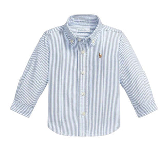 Polo Ralph Lauren Camicia Oxford A Righe In Cotone 320677177001 Per Neonato