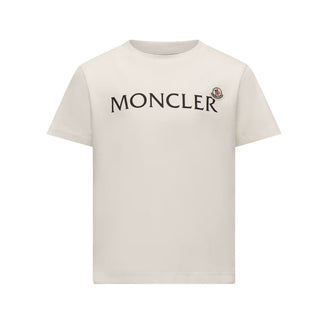 Moncler T-shirt avorio in jersey con logo L19548C00010/034