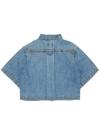 Diesel Camicia Cropped J02165-KXBNH In Denim Da Bambina