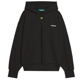 Barrow Felpa Nera Con Zip E Cappuccio Unisex S6BWUAZH007-110