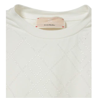 Elisabetta Franchi T-shirt in jersey a maniche corte con strass EFTS248.0