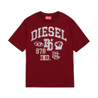 Diesel T-shirt Bordeaux A Maniche Corte J02993-KYA1Y-K440 Per Bambino