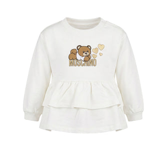 Moschino-Sweatshirt mit MDF02W-Teddybär-Aufdruck auf der Vorderseite