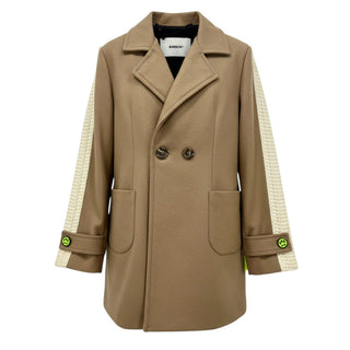 Barrow Double Breasted Coat F3BKJUCO005 Camel Color Junior Unisex