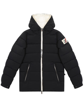 After Label Giubbino trapuntato nero con cappuccio 3431O00006