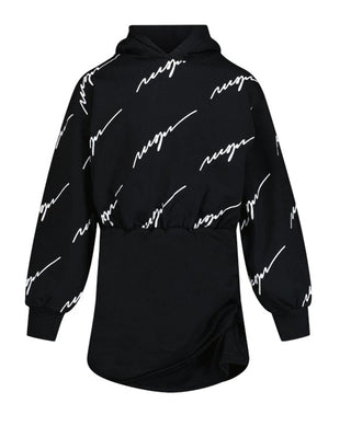 Msgm Abito in felpa nero con cappuccio F4MSJGDR110