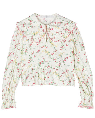 Philosophy Camicia avorio con volant PFCA027.0