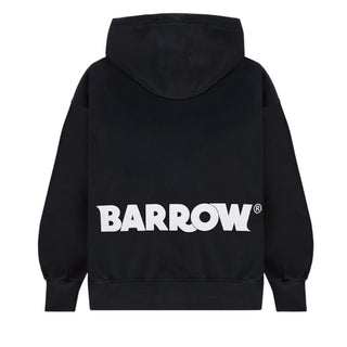 Barrow Felpa Nera Con Cappuccio E Smile S6BKJUHS001-110