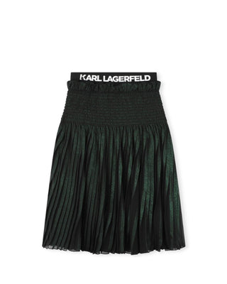 Karl Lagerfeld Gonna midi plissettata da bambina Z30195