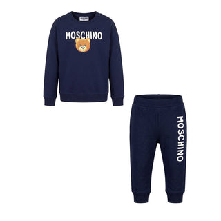 Moschino Tracksuit with crewneck sweatshirt and applied logo and symbol MMK039