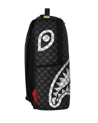 SPRAYGROUND Zaino BLACK AND WHITE DRIP CHECK SHARK 910B8553NSZ