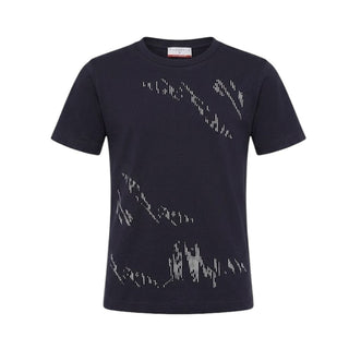 Cesare Paciotti T-shirt Blu Navy Con Stampa Per Bambino TSP6112BJ-V4