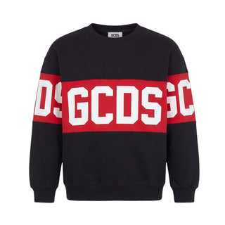 GCDS Felpa Nera Con Logo Z0UJQE584F004/999R Per Bambini