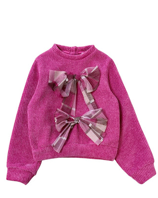 u+è Maglia girocollo con fiocchi UE1644