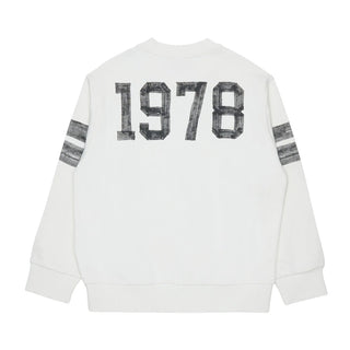 Diesel Felpa Avorio In Cotone Con Stampa J02988-0JEAD-K141 Per Bambino